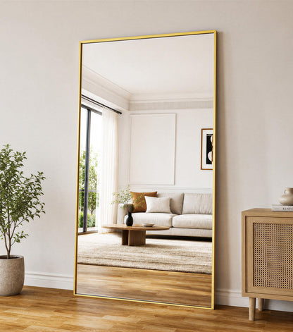 Koonmi 71"x30" Floor Mirror Full Length, Large Black Mirror