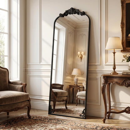 HARRITPURE 64"x21" Vintage Full Length Mirror, Arched Standing Mirror