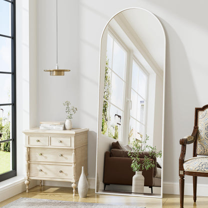 Full Length Mirror, 71"x26" Arched Standing Mirror Full Length (Gold)
