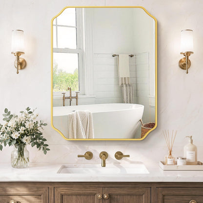Vanity Bathroom Mirror for Over Sink, 50"x30", Black Metal Framed