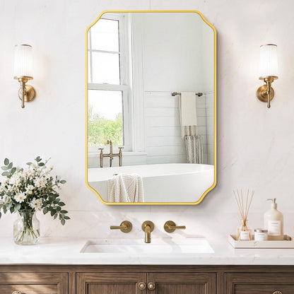 Vanity Bathroom Mirror for Over Sink, 50"x30", Black Metal Framed