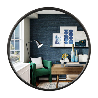 WallBeyond Round Wood Mirror 24 inch Circle Wall Mirror for Bathroom Round Wall Mirror for Wall Decor, Vanity, Entryway Living Room (Natural)