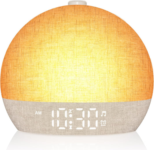 Wake Up Light Sunrise Alarm Clock, White Noise Sound Machine