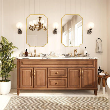 Kelly Miller 24"x36" Gold Foil Scalloped Decorative Wall Mirror